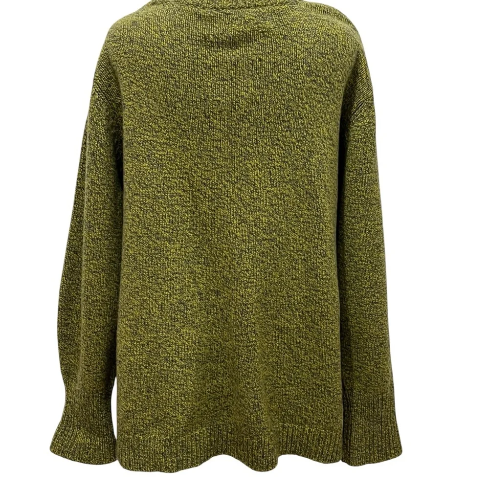 NWT FISHERMAN OUT OF IRELAND YELLOW/GREEN & GRAY WOOL CASHMERE CARDIGAN XXL - Picture 6 of 7